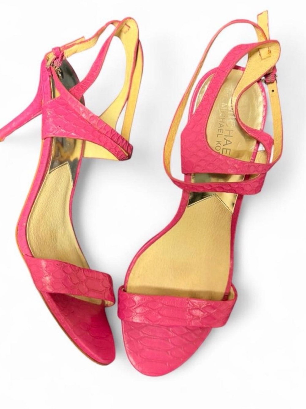 Michael Kors Hot Pink Strappy Open-Toe Sandals